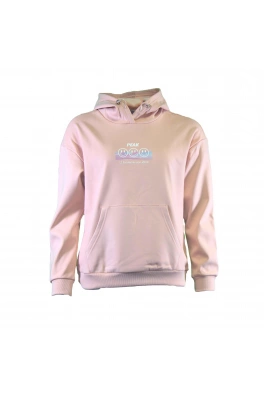 Peak peak hoodie fleece sweater toffee pink