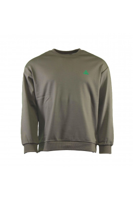 Peak peak round neck fleece sweater water green