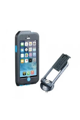 TOPEAK obal WEATHERPROOF RIDECASE pro iPhone 5 + SE černá/modrá