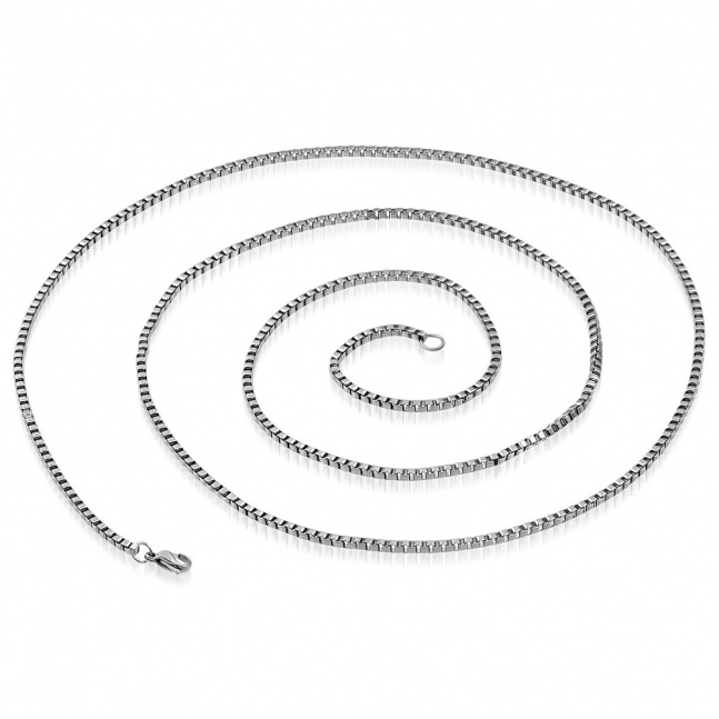 Čtvercový řetízek z oceli - 1mm