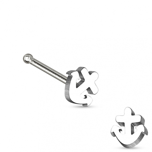 Piercing do nosu - kotvička