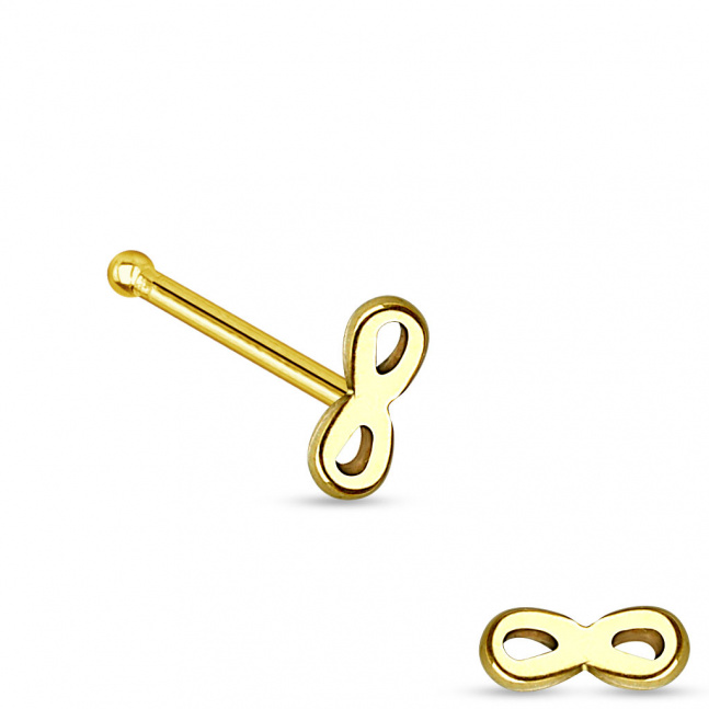 Piercing do nosu - nekonečno gold