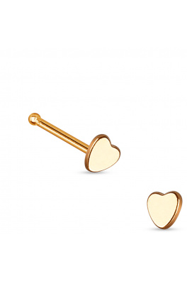 Piercing do nosu - srdce rose