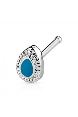 Piercing do nosu - synthetický turquoise