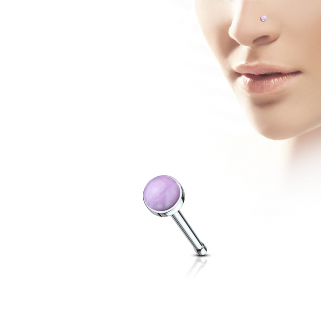 Piercing do nosu - amethyst