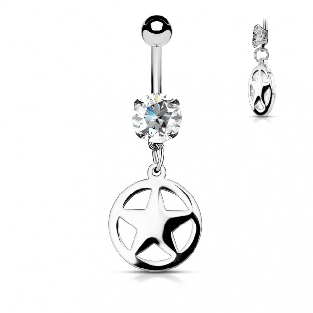 Piercing do pupíku - star