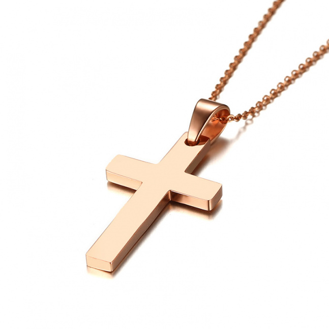 Náhrdelník z chirurgické oceli - rose cross