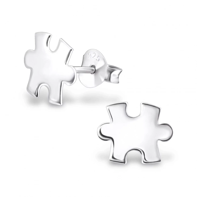 Stříbrné náušnice - puzzlíky