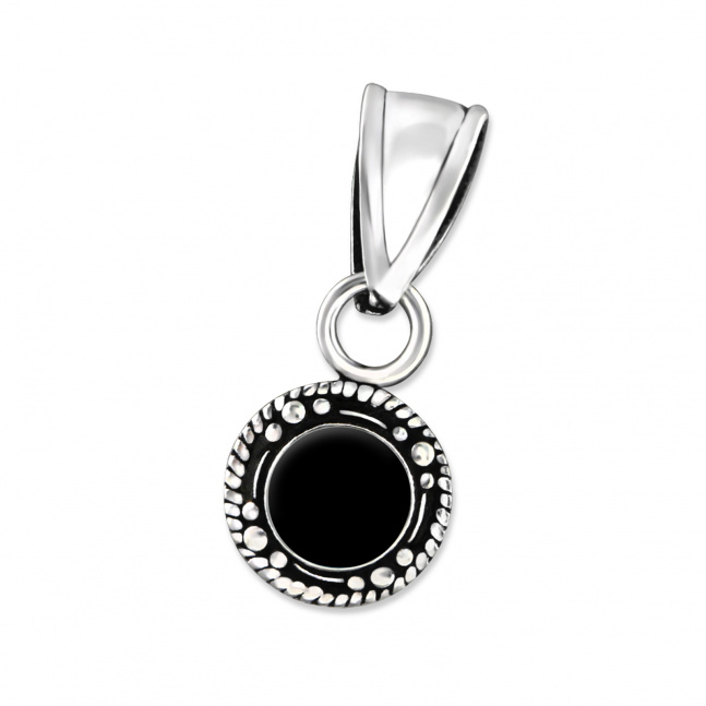 Elegantní stříbrný přívěsek -  black