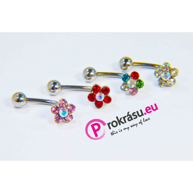 Piercing do pupíku - květinky