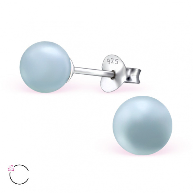 Stříbrné náušnice Swarovski perla
