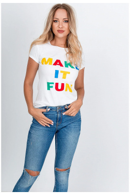 Dámské tričko "Make it Fun" - bílá,