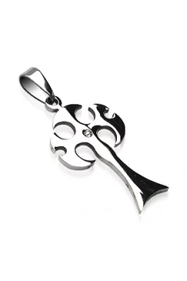 Křížek z chirurgické oceli s výběrem řetízku - Gothic style 