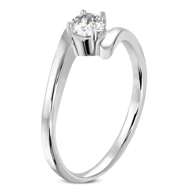 Zásnubní prstýnek z chirurgické oceli double ring 