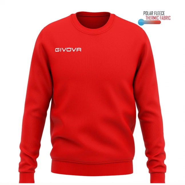 Pánská/chlapecká sportovní mikina GIVOVA Crew Neck červená