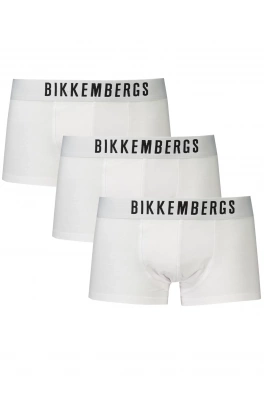 3PACK Pánské boxerky Bikkembergs bílé