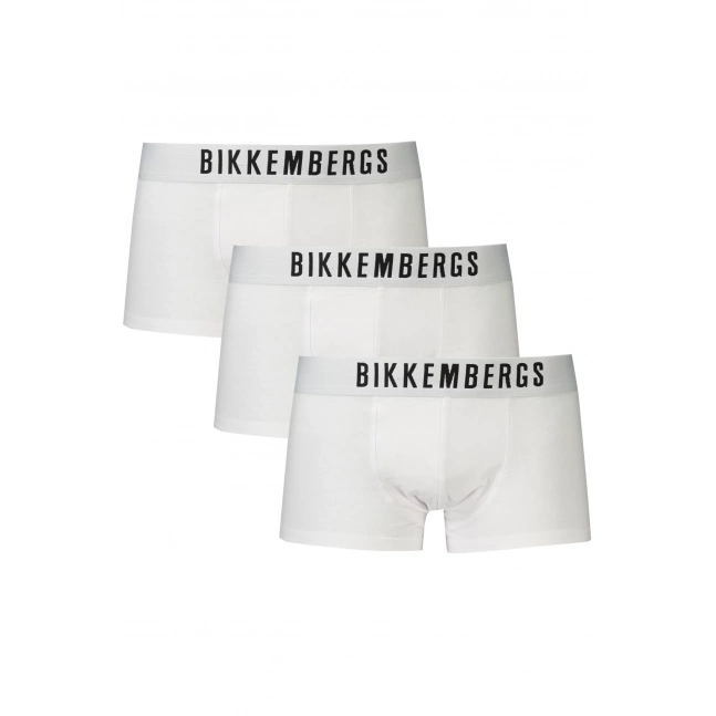 3PACK Pánské boxerky Bikkembergs bílé