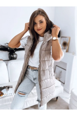 Dámská prošívaná vesta BRITA béžová Dstreet TY3267