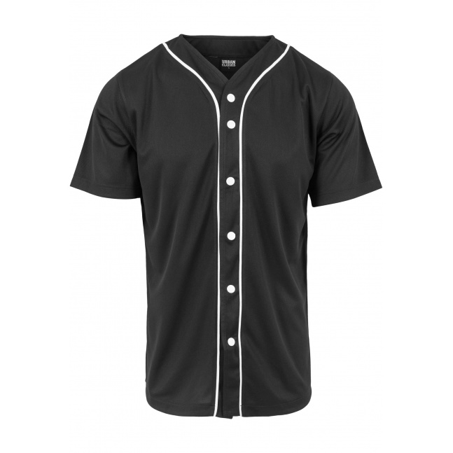 Baseballový síťovaný dres blk/wht