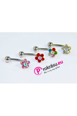 Piercing do pupíku - květinky