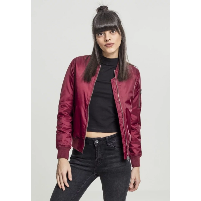 Dámská bunda Basic Bomber Jacket vínová