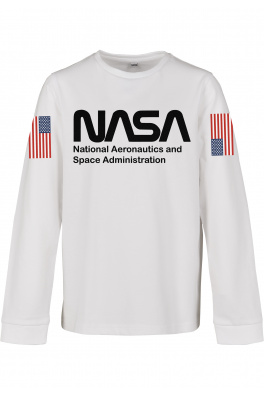 Dětský dlouhý rukáv NASA Worm bílý