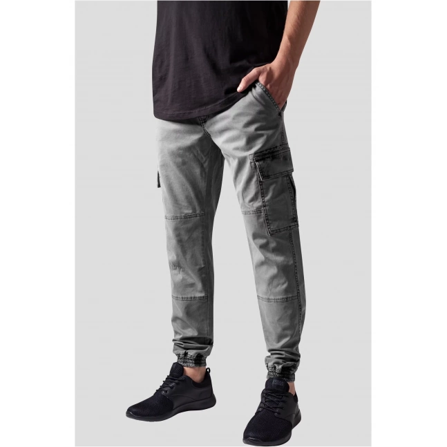 Seprané Cargo Twill Jogging Kalhoty šedé