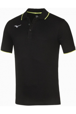 Men Mizuno Polo/Black/Yellow Fluo