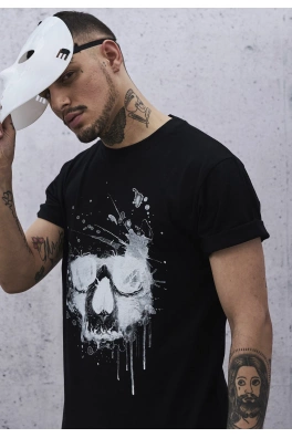 Vodní barva Skull Tee černá