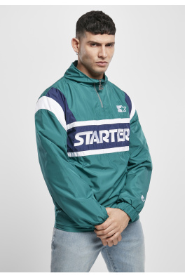 Starter Half Zip Retro Jacket retro zelená/modrá noční/bílá
