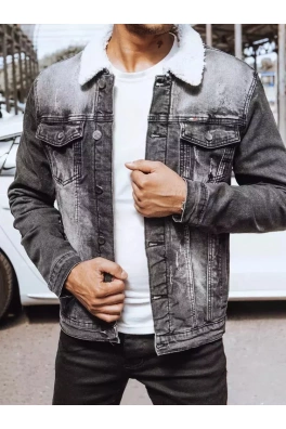 Černá pánská zimní džínová bunda Dstreet TX4230