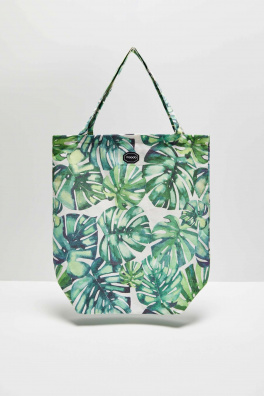 Bavlněná taška s rostlinným potiskem