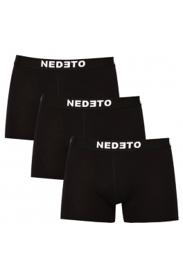 3PACK pánské boxerky Nedeto černé