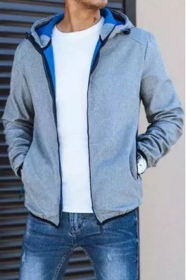 Světle šedá pánská softshellová bunda Dstreet TX4148