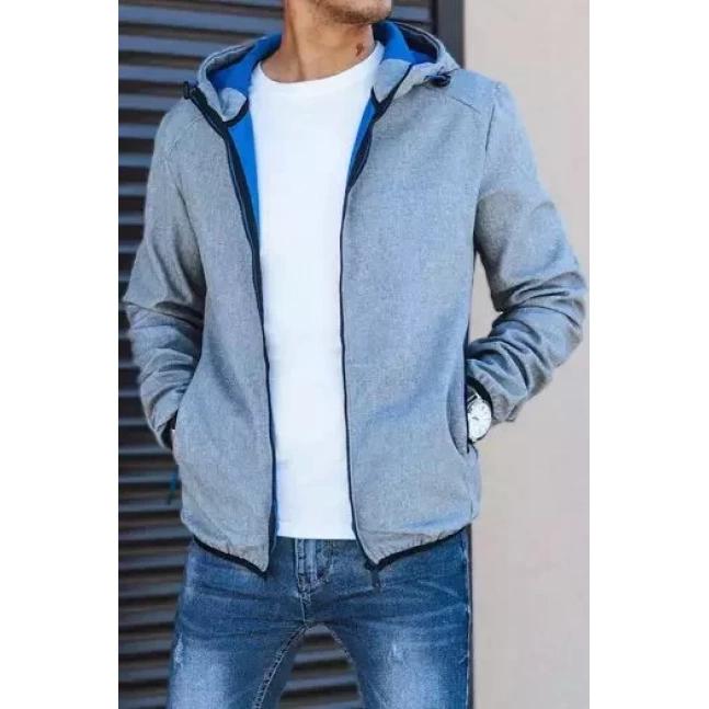 Světle šedá pánská softshellová bunda Dstreet TX4148