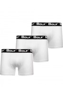 Stylové pánské boxerky Bolf 0953 3ks - bílá,