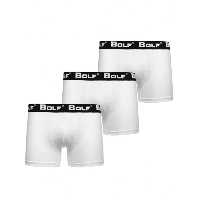 Stylové pánské boxerky Bolf 0953 3ks - bílá,