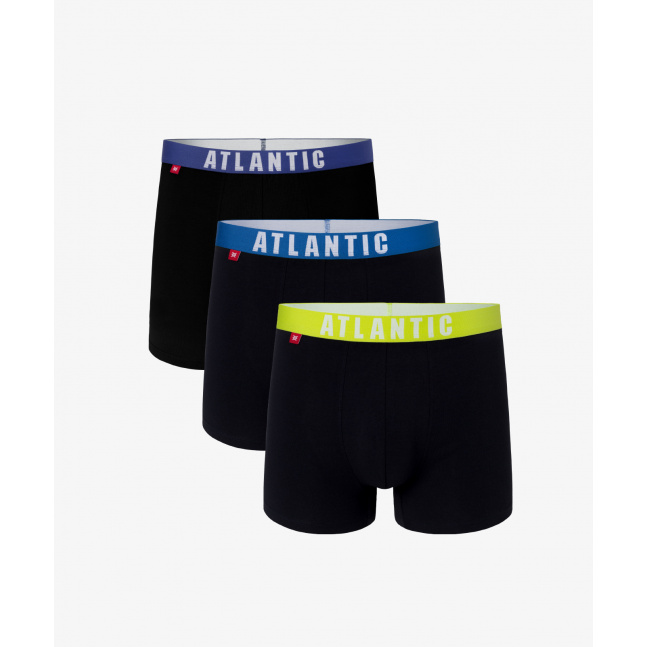Pánské sportovní boxerky ATLANTIC 3Pack - tmavě modré