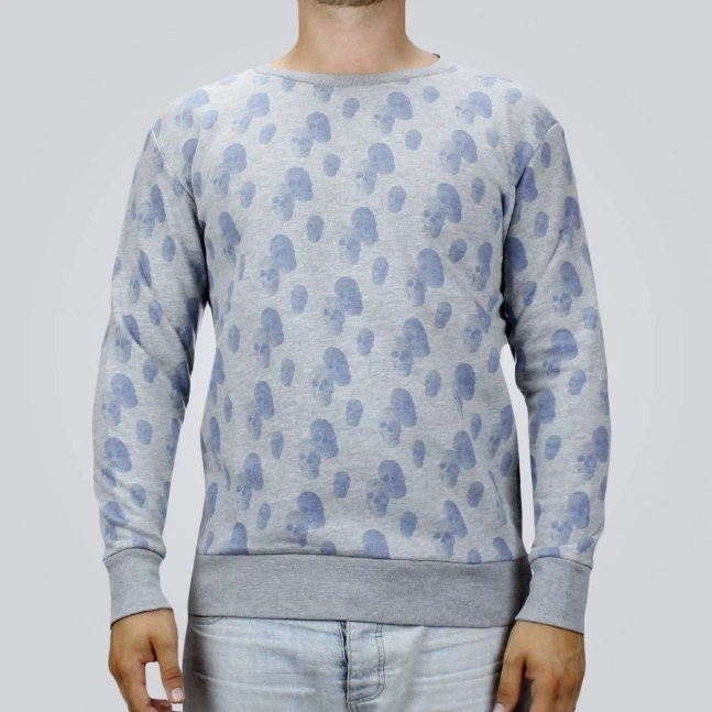 Sweatshirt Skull Family Grey