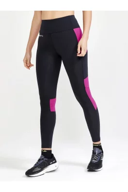 Dámské legíny Craft ADV Essence 2 - černé s růžovou