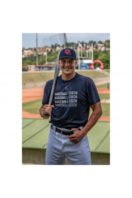 Pánské tričko s potiskem Baseball Czech
