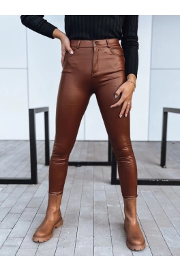 Dámské kožené kalhoty TOURMALIN camel Dstreet UY1717
