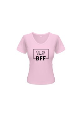 Dámské triko I'm BFF Happy Glano - růžová