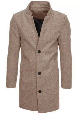 Pánský jednořadý hnědý kabát Dstreet CX0442