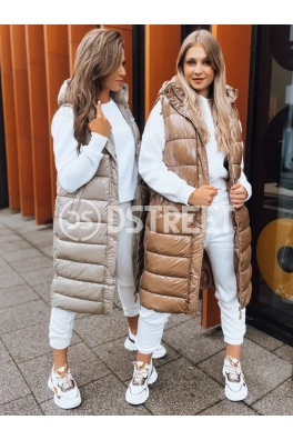 Dámská prošívaná vesta GANTINI camel Dstreet TY3741