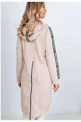 Dámská oversize mikina s nápisem "FASHION" - béžová,