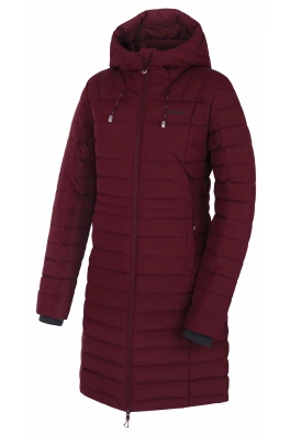 Dámský péřový kabát Husky Daili L dark bordo