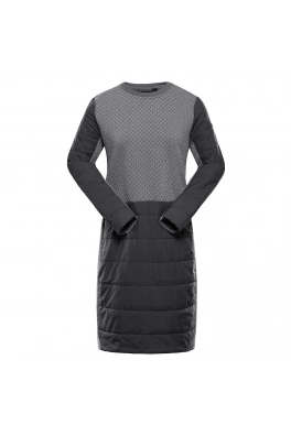 Dámské zateplené šaty ALPINE PRO OLWA dk.true gray