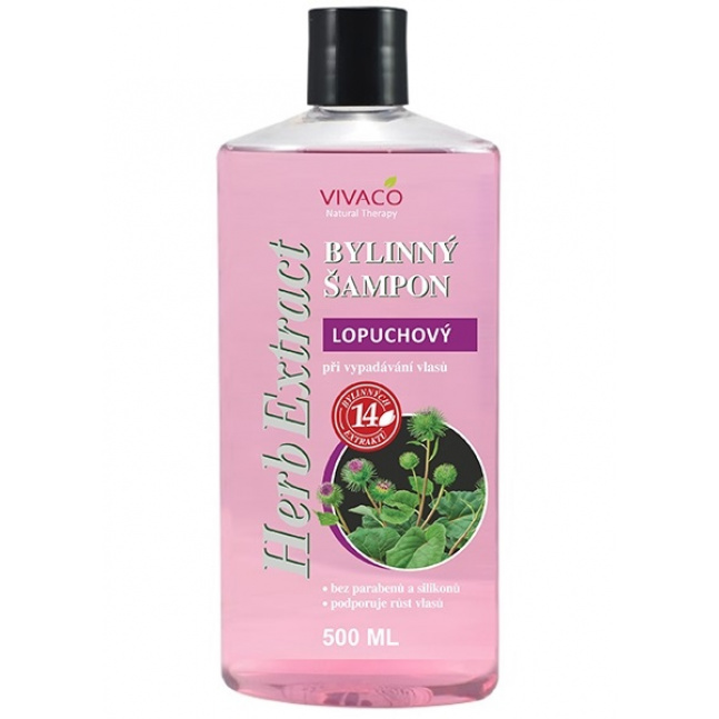 VIVACO Bylinný šampon Lopuch HERB EXTRACT 500 ml