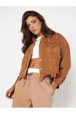 Dámská oversize džínová bunda MOLI camel Dstreet TY4130